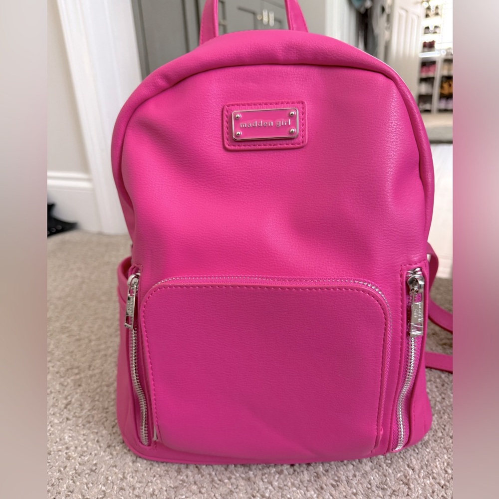 Madden Girl Pink Backpack Modern Casual Design
